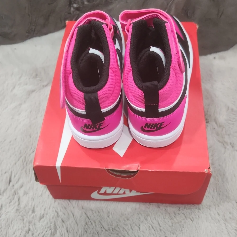 Nike High-Tops in Pink and Black Girls Court Borough Mid 2 Sz 3.5 - Picture 5 of 8